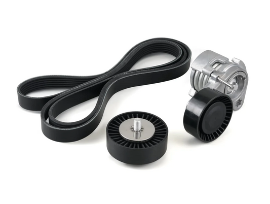 BMW N52 Complete Drive Belt Kit Including Tensioner and Pulley