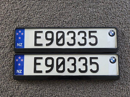 E90 335 Personal Plates E90 335i BMW N54