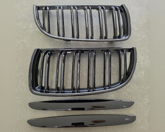 Gloss Black Dual Slat Kidney Grill for BMW E90 Pre-Lci